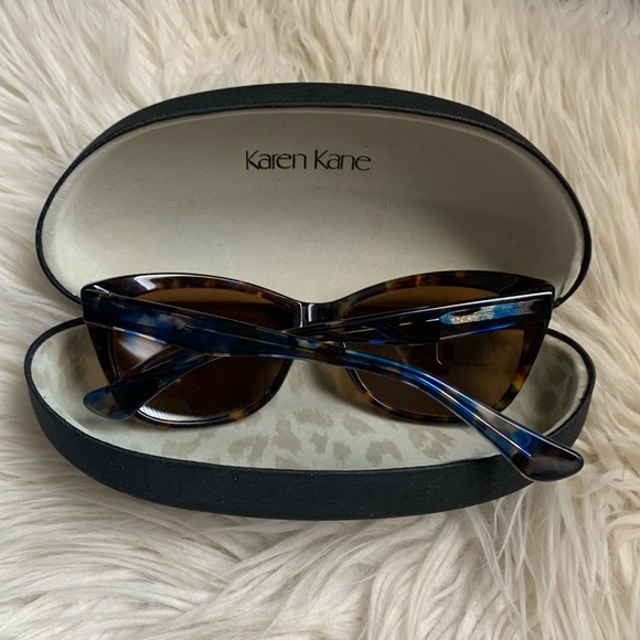 Karen Kane Blue Tortoiseshell Cat-Eye Sunglasses - Picture 6 of 17